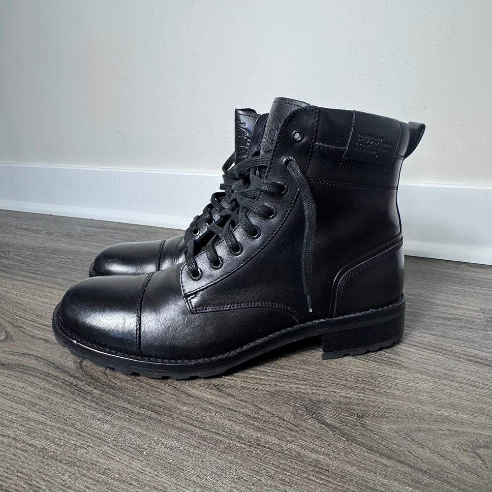 Wolverine 1000 Mile Montgomery Black Leather Boots 11 Round To Goodyear Shoes